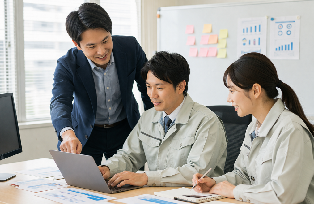 AI伴走型・社内システム開発支援の打ち合わせイメージ